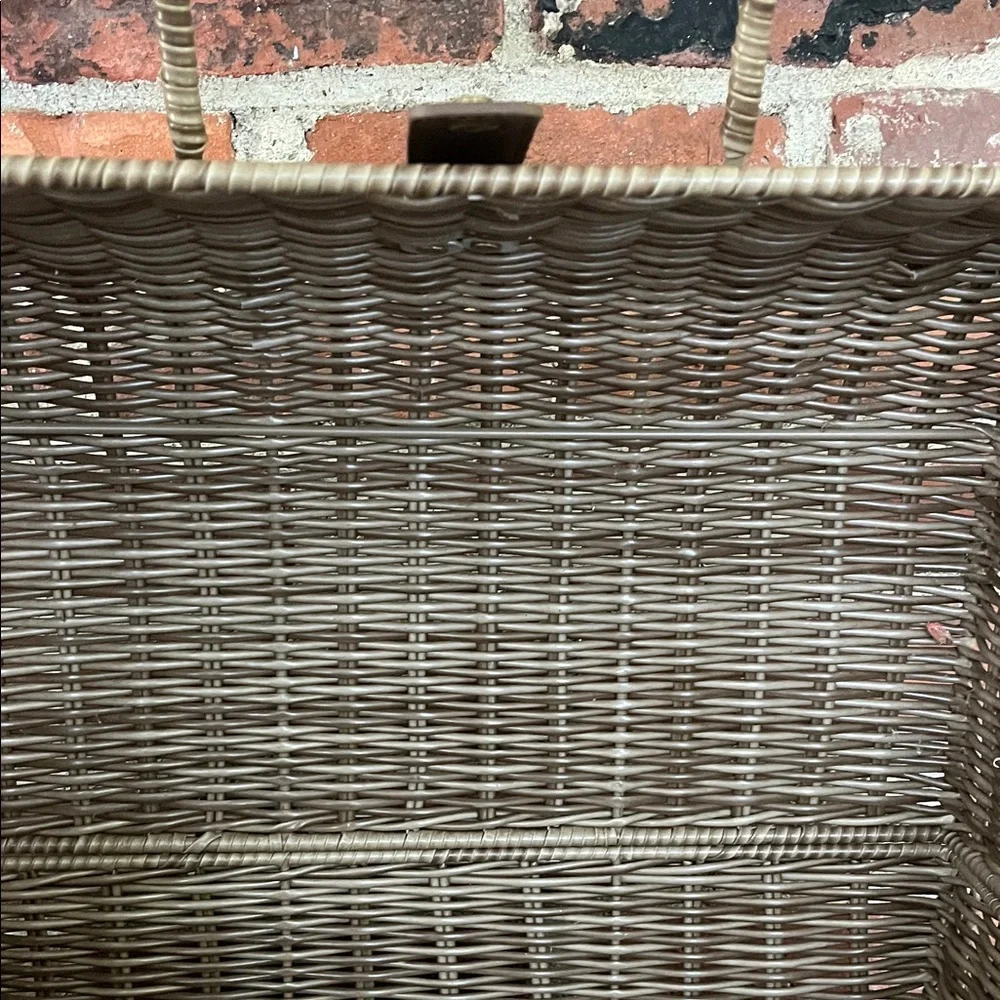 Pottery Barn Brown Outdoor Picnic Basket
